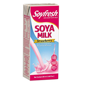 SoyFresh Non Dairy SOYA Milk with Strawberry, 1Ltr