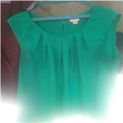 Green chiffon top 