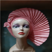 Ladies Quality Half Fan Rose Peach Fascinator