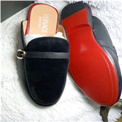 Versace Suede Men's Corporate Half Cut Slip-On