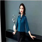 LADIES LONG SLEEP CHIFFON TOP