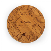 Johnson Plastics Plus Round Bamboo Cutting Board