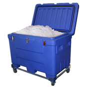 Plastic insulated box for dry ice transportation
