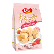 125G GASTONE LAGO MINI PARTY WAFERS STRAWBERRY 