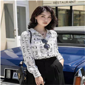 LADIES LONG SLEEP CHIFFON TOP