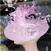 Ladies purple straw fascinator