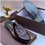 Roberto Cavalli Men's Half Cut Slip-On Shoe