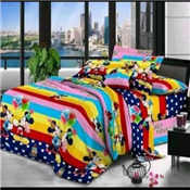 MICKEY MOUSE BEDSHEET DESIGN WITH 4 PILLOW CASES 