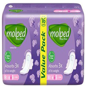 16 pads long molped maxi thick value pack