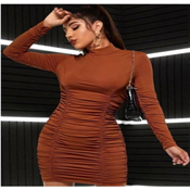 Sexy long sleeve short gown