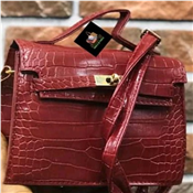 New Fashion Leather Ladies Handbag-Dark Red