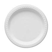 STRONG REUSABLE ROUND PLASTIC PLATE