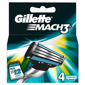Gillette 495 Mach 3 Cartridge 4 Razor Blade x10