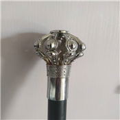 Silver Plated Knob Walking Stick.