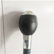 Silver And Black Knob Walking Stick.