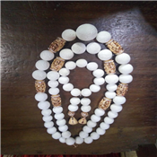 White stone beads