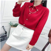 LADIES LONG SLEEP CHIFFON TOP