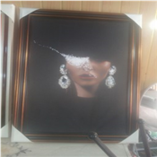 BLACK LADY CAMOFLAGE WALL CANVAS