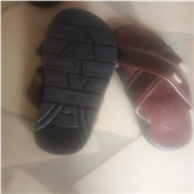 Leather pam slippers