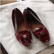 Flat Leather Shoe For Ladies-Black