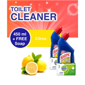 Harpic Power Plus Citrus +55g dettol soap