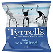 150G TYRRELS LIGHTLY SEA SALTED