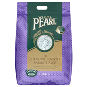 10KG WHITE PEARL SUPERIOR BASMATI RICE 
