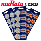 muRata 25-Piece CR2025 3V Lithium Batteries