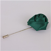 Green Silk Rose Lapel pin