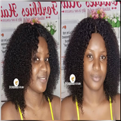 10inches curly human hair wig