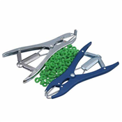 Tail removal Pigs And Sheep Castration Pliers and 100 Particulate Rubber Ring Castration Device Veterinary Equipment