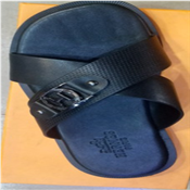 The Mens Simple Style Palm Rope Leather Slippers 