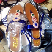 SHARE THIS PRODUCT   Striped Rubber Ladies Sandal- Brown