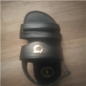 Black leather sandal