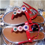 SHARE THIS PRODUCT   Striped Rubber Ladies Sandal- Brown