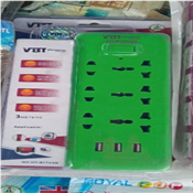 3 ways extension socket with USB