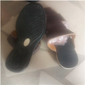 Leather pam slippers