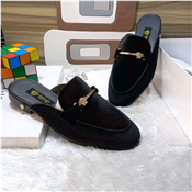 Versace Suede Men's Corporate Half Cut Slip-On