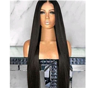 Long human hair wig
