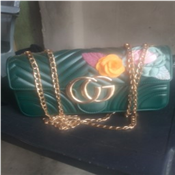 Green GG leather bag