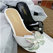 Ladies Fashion Mid Heel Slippers